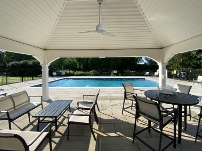 Pool view from pavilion